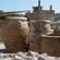 Ancient clay pots in an archaeological site